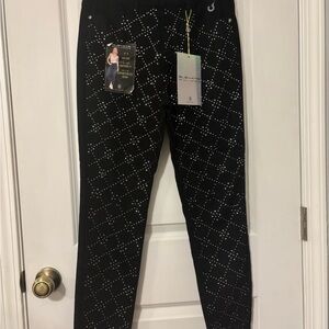 Elite Jeans Black Studded Skinny Ankle Pants size 11